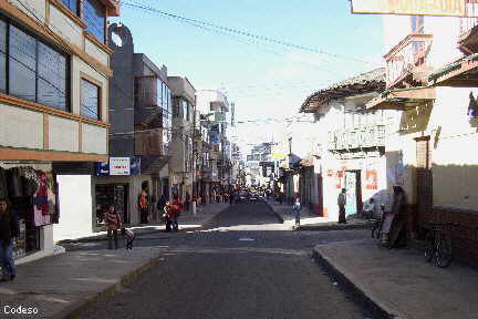 The center of Tulcán Carchi Province