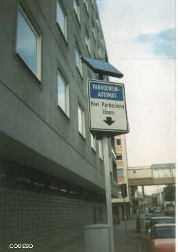 PV powered parking ticket machine in Germany