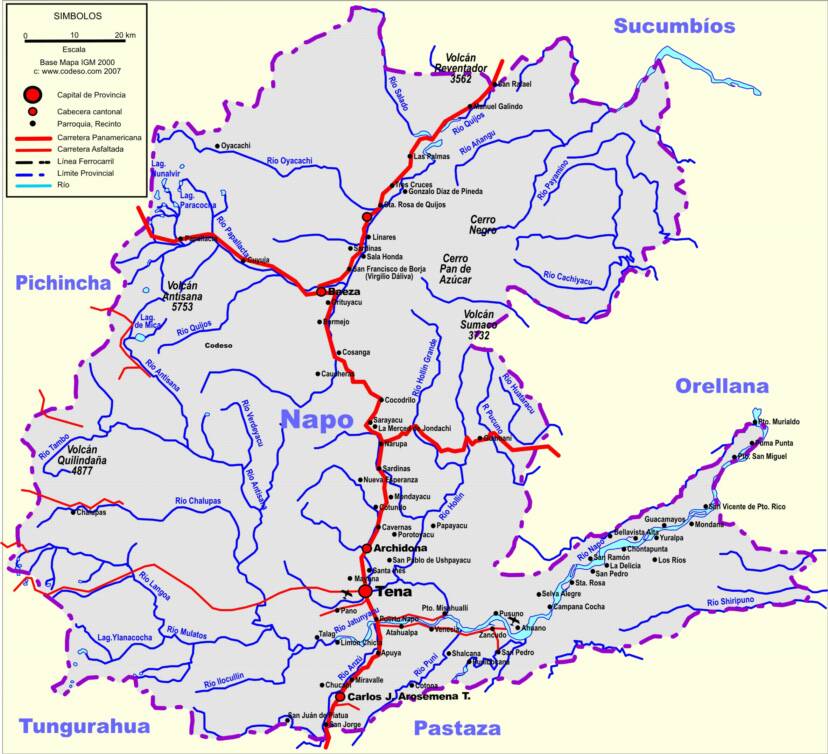 Mapa Map Landkarte Napo