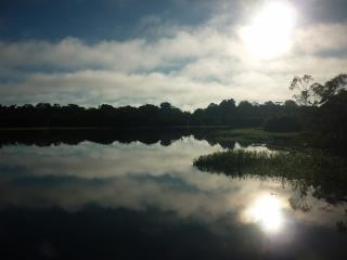 Laguna Yuturi frente al Lodge Napo Province managed by Kichwa Comunity El Eden